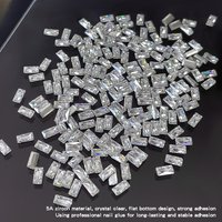 KANIU 50/100PCS 5A 2*4mm 1.5*3mm Champagne White Transparentflat Back Baguettes Rhinestones Nail Rectangular Zirconia Nail Charm