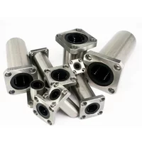 Straight LMK6 LMK8 LMK10 LMK12 LMK13 LMK16 LMK20 LMK25 LMK30 LMK40 Square Flange Linear Bearing Ball Bushing Motion CNC ABEC1