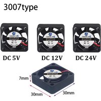 3007 Brushless Fan for 3D Printer DC 5V-12V-24V Sleeve Bearing Cooling Blower 30x30x7mm Small Power Supply Fan