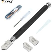 TOLESA Glass Cutter 2mm-20mm Kits, Glass Cutting Tool with Aotomatic Oil Feed and Box, Glass Cutter for Mirrors/Tiles/Mosaic