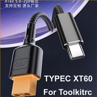 1M USB-C to XT60 Charging Cable for Toolkitrc SC100 Type-C to XT60 Cable M7 M6 M6D M8S 100W Fast Charging Power Line 100W