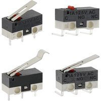 20Pcs Micro Limit Switch 3Pins Long Handle Roller Lever Arm SPDT Momentary Push Button Switch for Mouse DIY Accessories