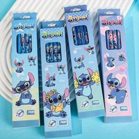 Disney Random 1 Box Stitch Pencils, Stitch-patterned Design with Eraser,Perfect Gift for Office and School Supplies