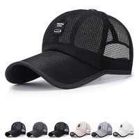 AliExpress NONE 1pc Men's Baseball Cap for Outdoor Casual Cycling Fishing Mesh Sunshade Summer Caps Visors Hats Black White