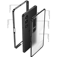 Magnetic Metal Frame Case for Sony Xperia 1 VII VI V IV Shockproof Metal Acrylic Back Cover For Sony Xperia 1IV 1V 1VI 1VII