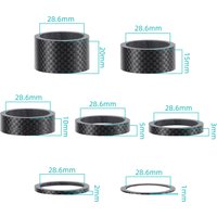 AliExpress GEETHA Carbon Fiber Bike Headset Spacer Kit 1/2/3/5/8/10/15/20mm MTB Bike Headset Rings Bicycle Headset Spacer Kit for 28.6mm