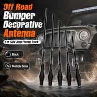Offroad Front Bumper Decorative Antenna for SUV Truck, Flag Pole Antenna Clamp Edge Racing Mount Universal Car Accessories