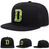 2026 New Flat Edge Hat D Crocodile Embroidered Baseball Hat Outdoor Daily Commuter Decoration Hat Sunshade Hat Unisex HipHop Hat