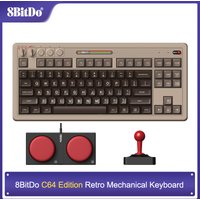 8BitDo Retro Mechanical Keyboard, BT/2.4G/USB-C Hot Swappable Gaming Keyboard with 87 Keys, Dual Super Programmable Buttons