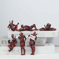 New Anime Deadpool Action Figure Car Interior Decoration Toys Sitting Model X-Men Mini Figurine Pendant Car Accessories Kid Gift