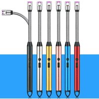 360° Electric Arc Lighter USB Windproof Flameless Fire Flamethrower Kitchen Lighters Gas Lighter for Candle Gas Stove BBQ