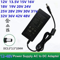 AC DC Adapter 13.5V 5A Power Supply 12V 15V 16V 18v 19V 20v 24V 25v 28V 29V 32V 36V 48V 3A 1.5A 2A 2.5A 4A 4.5A 4.7A 5A 6A 6.32A