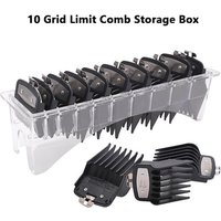 Universal Rectangular Plastic Guide Comb Storage Box Barber Hairdresser Electric Hair Clipper Limit Comb Organizer Container Box