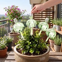 4-Pack Plant Watering Globes, Plastic Self-Watering Globes, Automatic Irrigation Bulbs for Indoor and Outdoor Potted Plants