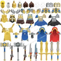 DT017 Golden Knights Medieval Heavy Armored Soldiers Action Figures Accessories Building Blocks Toys for Children gifts