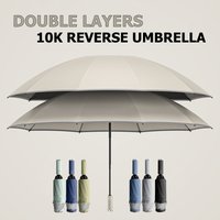 Double Layer Reverse Umbrella for Women Men Fully Automatic Windproof Rain Umbrella Luxury Sun Umrbella Parasol Travel