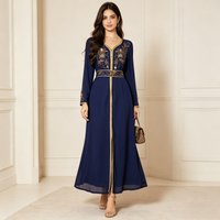 Muslim Women Dress Abaya Beading Handmade Swen Diamond Lace-up Eid Party Vestidos Largos Caftan Jalabiya Ramadan Arab Long Robe