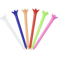 50pcs Golf Plastic Tees 70mm Five Claw Ball Stud Random Color ST01