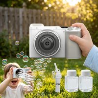 Retro Camera Bubble Machine Automatic Bubble Blower Toy Light Up Music Bubble Blower Automatic Soap Blower Outdoor Game Toy