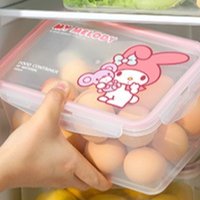 Anime Cute My Melody Doll Plastic Household Crisper Cartoon My Melody Peripheral Work Lunch Box Fruit Sealed Box with Lid Gifts