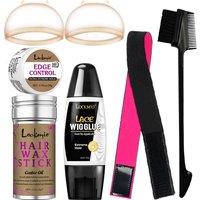 Women Hair Styling Solid Wax Long-Lasting Edge Control Gel & Lace Wig Gel Dual-Ended Applicator Wig Adhesive Styling Accessories