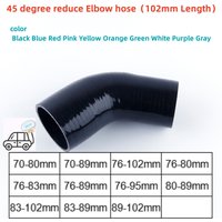 Black 102mm Length 45 Degree Reducer Elbow ID 70-80mm 70-89mm 76-102 76-83 76-89 76-95 83-89mm 89-102mm Hose Silicone Tube 3PLY