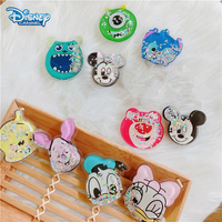 Cartoon Disney Mobile Phone Holder Creative Quicksand Universal Bracket Expanding Stand Stretch Grip Phone Finger Socket Stand