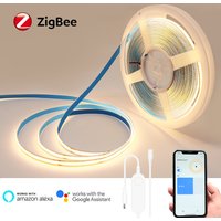 5m 10m Tuya Zigbee 3.0 COB LED-Streifen 24V Flexibles Licht Warmweiß Neutralweiß 3000-6500K F Alexa Google Assistant SmartThings