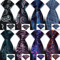 Classic Floral Paisley 8CM Ties For Men Wedding Party Business Man Tie Handkerchief Set Men Accessories Gravata Accessories Gift