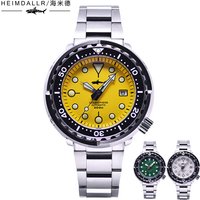 Heimdallr 47mm Men's Tuna SBBN017 Diver Watch Ceramic Bezel Sapphire Glass NH35 Automatic Movement 20Bar Waterproof C3 Luminous
