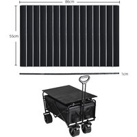 Wood Grain Aluminum Foldable Wagon Table Top Accessories Only, Fit for Outdoor Camping Utility Cart (Cart Not Included)