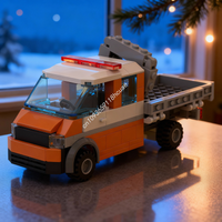 156pcs MOC City Construction Man TGE Crew Cab Model Building Blocks Christmas Gift DIY Idea Toys Education Kids Brick Birthday