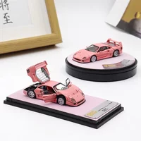 PGM 1:64 F40 LM pink alloy full open pressure shaft miniature simulation model, adult decoration,boy toy,children's holiday gift