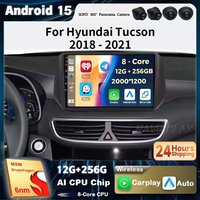 Android 15 For Hyundai TUCSON 2018 - 2021 Android Auto Wireless Carplay Car Radio Multimedia Player GPS Navigation WIFI Stereo H