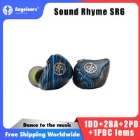 Sound Rhyme SR6 1DD + 2BA + 2PD + 1BC Treiber Multi-Treiber In-Ear-Monitor Hybrid-Treiber Kabelgebundene Ohrhörer mit 2-in-1 Wechselkabel