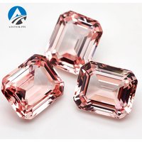 Sakura Pink Large Size Emerald Cut Corundum Tirapharma Production Corundum Stones Loose Gemstones for Making Jewelry