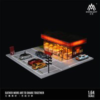 MoreArt: 1:64 Car Assembly Scenes Series Model , Car Model Parking Lot for Display /Gifts/Collection