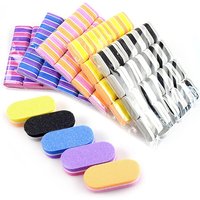50 Pcs Mini Nail Files Block 100/180 Grit Sponge Buffers for Acrylic Nails Buffing Block Double Sided DIY Salon Manicure Tools