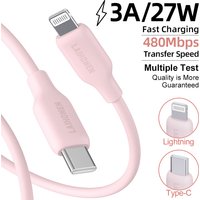 1M2M 3M 27W USB C to Lightning Fast Charging Silicone Wire Cable for iPhone 14 13 12 11 XR X 8 7