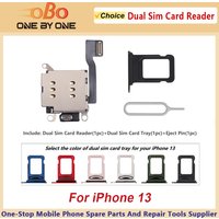 Dual SIM Card Reader Flex Cable For iPhone 13 Double SIM Card Tray Slot Holder Adapter Connector Repair Black White Green Blue