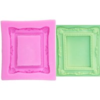 M0523 Retro Fashion Frame shape for Cake decorating tools Chocolate Mold for the Kitchen Baking DIY fondant silicone mold