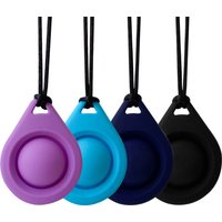 1/4pcs Silicone Teether Round decompression Chews for Baby Nursing Teething Toy Sensory Chew Necklace Fidget Anxiety Autism