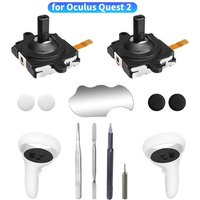 VR Joystick Replacement Kit for Oculus Quest 2 Controller Thumbstick Grips for Meta Quest 2 Handle Repair Kit Accessories