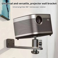 Portable Projector Bracket 360° Rotatable Wall Mount Beamer Holder Universal 1/4 Screw XGIMI JMGO Dangbei Home Theater