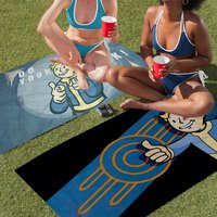 Game Vault Tec F-Fallout Microfiber Printed Beach Towel Mountain Climbing Yoga Beach Swimming Running Absorbent Soft Towel