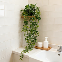 Artificial Mandala Fake Vine Wall Decor for Living Room Office Bathroom Wedding Party Garden Spring Decor Without Pot