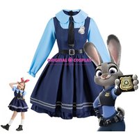 Judy Hopps Cosplay Dress Zootopia Bunny Costume for Women Carnival Party Outfit Police Rabbit Halloween Cosplay Premium Roleplay