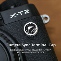 Camera Metal Flash PC Sync Terminal Cover Cap Protective Cover for Fuji XT2 XT3 XT4 XT5 XH1 XH2S GFX50S GFX50R Nikon Accessories