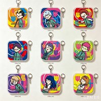 Anime The Disastrous Life of Saiki K. 2026 Square shape Acrylic Pendant Keychains gift package 6cm Vehicle-mounted accessory