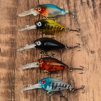 5pcs Fishing Lure Crankbait Topwater Artificial Hard Crankbait Wobblers Perch Trout Baits